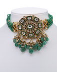 Amara Mandala Emerald Bead Polki Choker