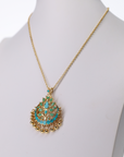 Amara Turquoise Chandbali Pendant Necklace