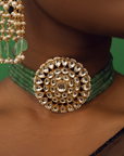 Amara Paripatr Emerald Bead Polki Choker