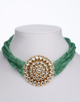 Amara Paripatr Emerald Bead Polki Choker