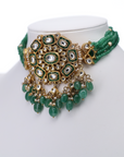 Amara Mandala Emerald Bead Polki Choker