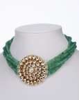 Amara Paripatr Emerald Bead Polki Choker