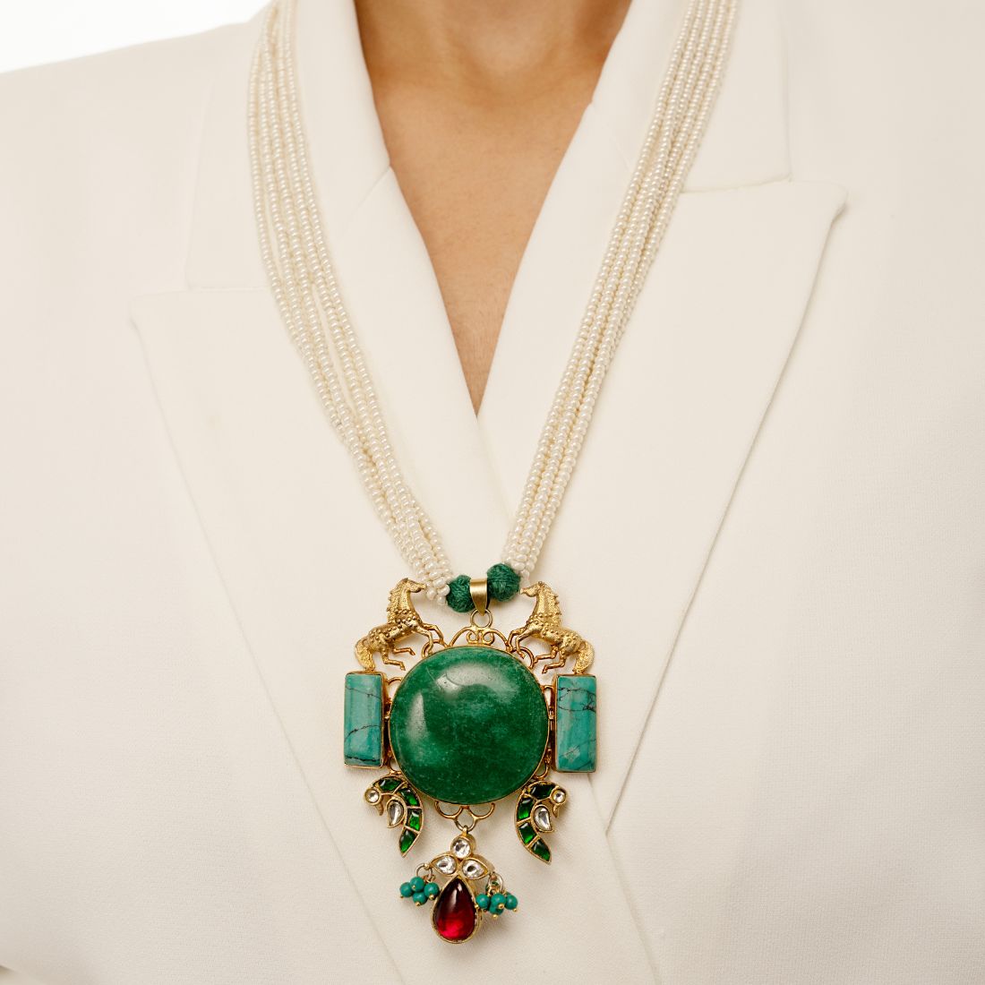 Neema Horse Necklace - Necklace - 925 Silver,All Collections,Gold Coated,Gold Plated,Long Necklace,Necklace,Neema,Semi-Precious