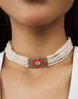 Yamoona_Amara_Coral_Moonga_Silver_Choker