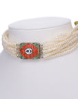Yamoona Amara Coral Moonga Silver Choker