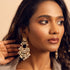Amara moissanite chandbali earrings for an Indian wedding by Yamoona