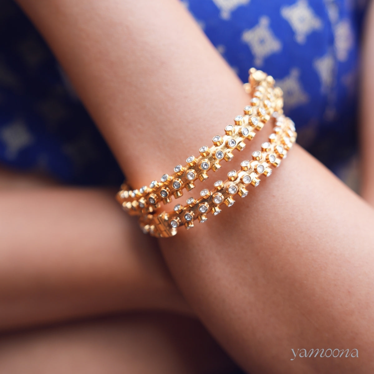 Niovi Ashia gold plated 925 sterling silver bangle by Yamoona
