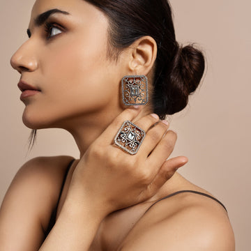 chandi ki earrings design, gold plated silver earrings online india, silver ear jewellery, sunny leone ring