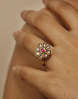 Neema Jasmine Red Ring