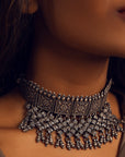 Niovi Floral Choker, a jewellery choker with delicate floral details.  