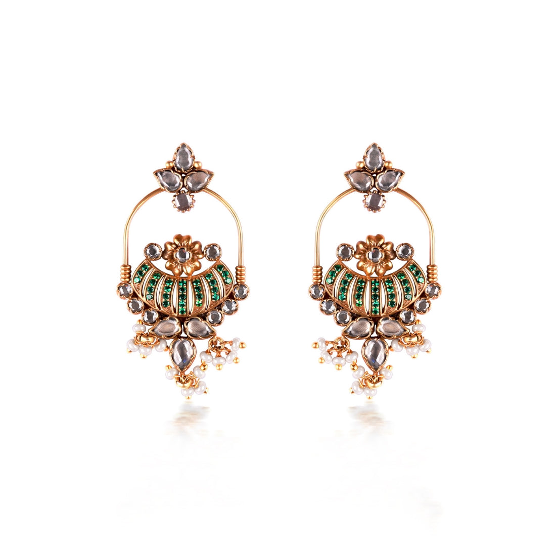 chandi ki earrings design, gold plated silver earrings online india, silver ear jewellery