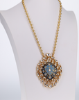 Neema Sarani Pendant Long Silver Necklace