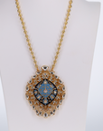 Neema Sarani Pendant Long Silver Necklace