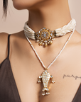 Aria Mother of Pearl Jalpari Necklace