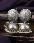 Niovi Kamala Silver Jhumka Earrings