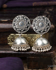 Niovi Mehr Silver Jhumkas