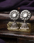 Niovi Aaina Mini Silver Jhumka Earrings