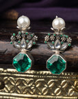 Niovi Jahnavi Regal Silver Earrings