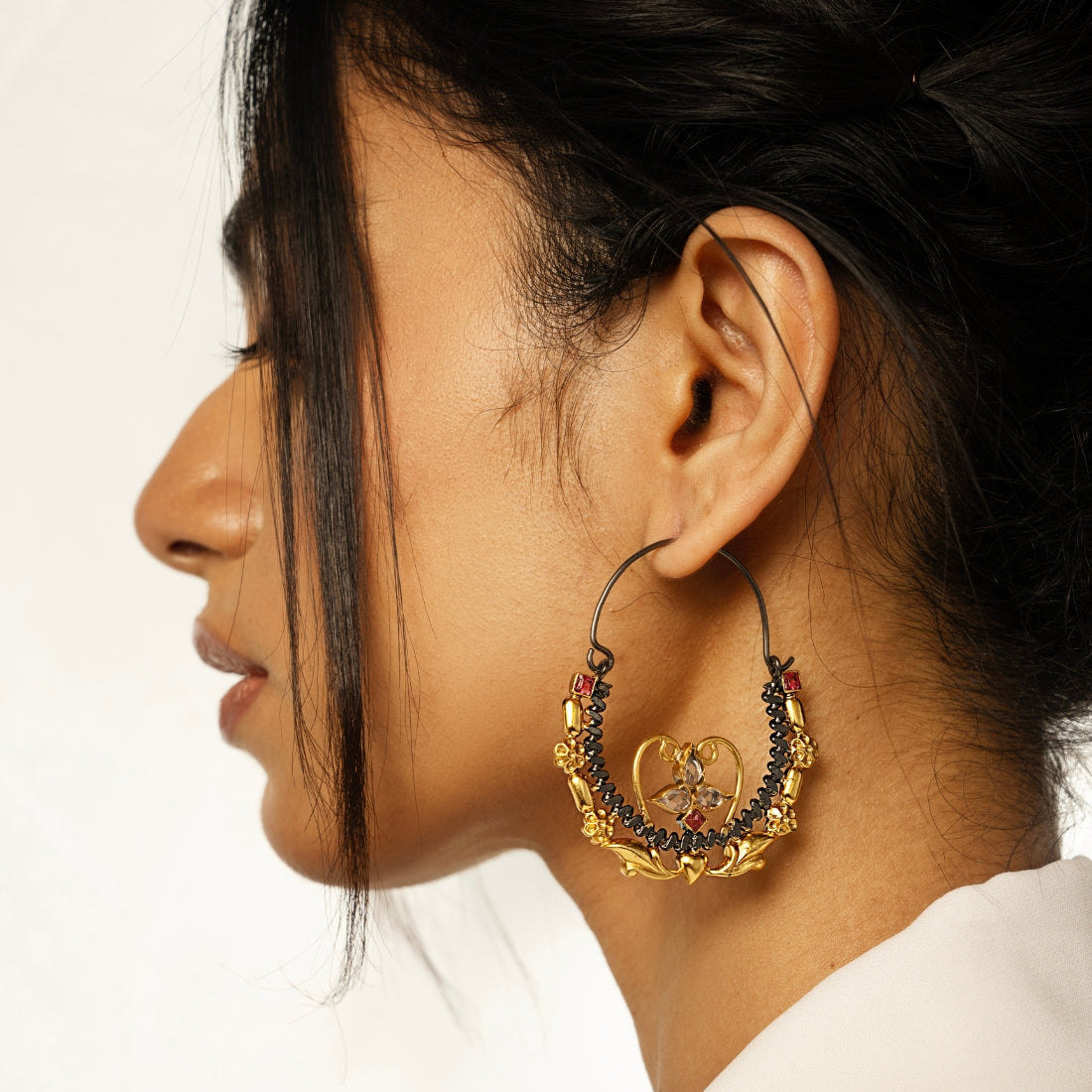 chandi ki earrings design, gold plated silver earrings online india, silver ear jewellery